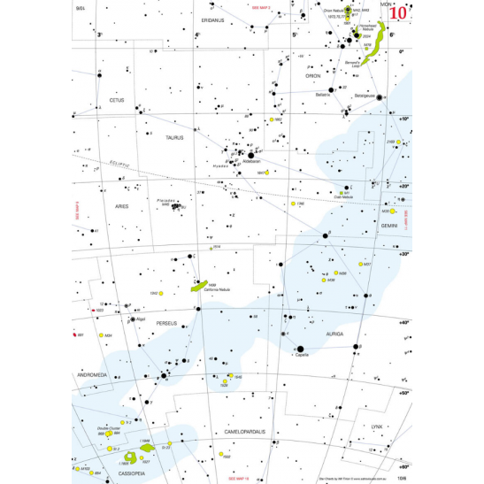 Astrovisuals Star Charts by Wil Tirion - 18 Maps